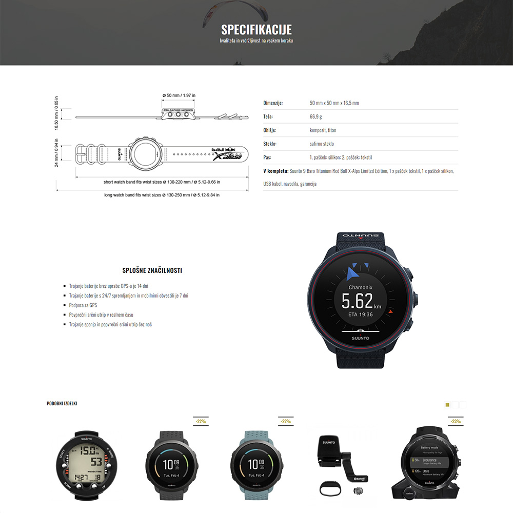 Revista INUA - SUUNTO 9 BARO Titanium Red Bull X-Alps Limited Edition