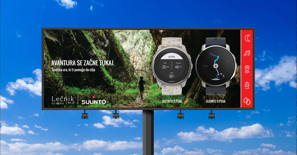 Oblikovanje jumbo plakata - Suunto 5 Peak in 9 Peak